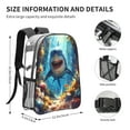 thumbnail image 4 of Rocae Colorful Underwater Shark for 16inch Clear Backpack Transparent School Backpack for Women Men, Capacity Clear Bag for College, Travel, 4 of 7