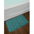 thumbnail image 2 of Sea Shells Bath Mat, Nautical Ocean Pattern Underwater World Sea Life Theme Sketch Style, Plush Bathroom Decor Mat with Non Slip Backing, 29.5" X 17.5", Petrol Blue Teal Beige, by Ambesonne, 2 of 2