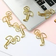 thumbnail image 4 of Clip de metal shamjiam Flamingo Papelería con Clip de caja Suministros de oficina ORO, 4 of 7