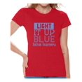 thumbnail image 1 of Awkward Styles Women's Light It Up Blue Support Graphic T-shirt Tops for Autism Awareness, 1 of 4