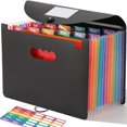 thumbnail image 1 of Organizador de archivos con forma de acordeón SorTrax, 12 bolsillos mensuales, negro, 1 of 6