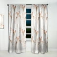 thumbnail image 2 of Designart 'Retro Flowers Pattern I' Mid-Century Modern Curtain Panel, 2 of 5