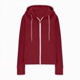 thumbnail image 4 of Godom Zip Up Y2k Hoodies for Women fall Casual Long Sleeve Sweatshirts 2025 Lightweight Comfort Soft Jackets, 4 of 5