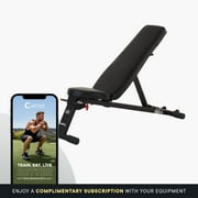 Inspire Fitness Heavy-Duty Folding Incline Decline Multi-Functional Adjustable Weight Bench for Home Gym Strength Training, Black