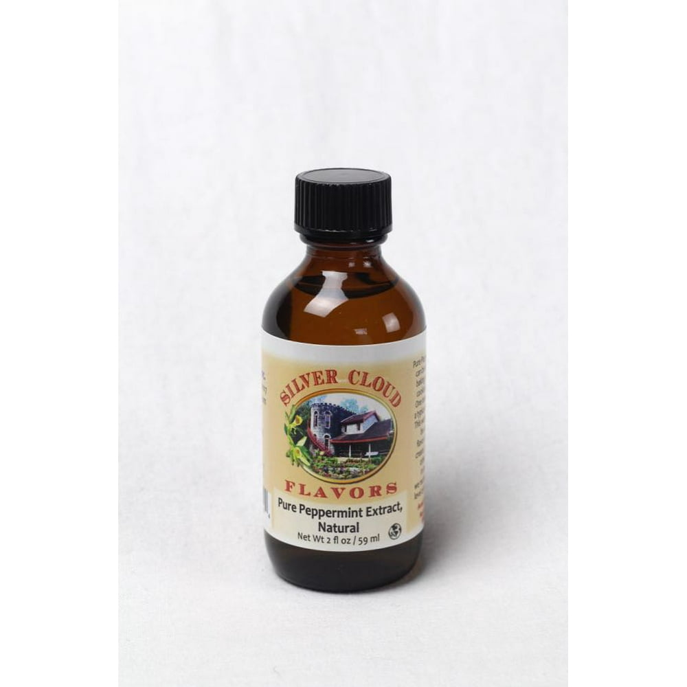 Pure Peppermint Extract, Natural 2 fl. oz. glass bottle