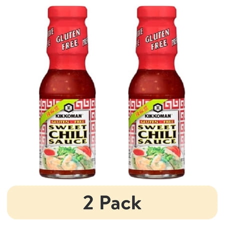 (2 pack) Kikkoman Gluten‑Free Sweet Chili Hot Sauce 13 oz Bottle