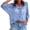 Sky Blue Tops for Women, variant on BSDJILFG Crochet Tops for Women 3/4 Batwing Sleeves Knit Cover Ups Sun Protection V-Neck Pullover Beach Cover Ups