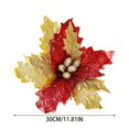 thumbnail image 3 of JIAHomeV Décoration Maison Arrangement Floral en Soie Réaliste pour Centre de Table Rouge, 30cm, 3 of 6