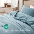 thumbnail image 3 of Chezmoi Collection Breeze 2-Piece 100% Cotton Muslin Twin XL Comforter Set, Lake Blue Soft Washed Cotton Gauze Comforter, Lightweight Breathable Bedding for All Season, 3 of 9