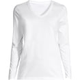 thumbnail image 5 of Lands' End Women's Relaxed Supima Cotton Long Sleeve V-Neck T-Shirt, 5 of 6