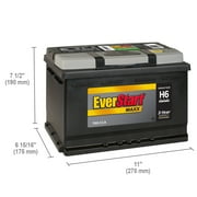EverStart Maxx Lead Acid Automotive Battery, Group Size H6 / LN3 / 48 12 Volt, minimum 730 CCA 120 RC