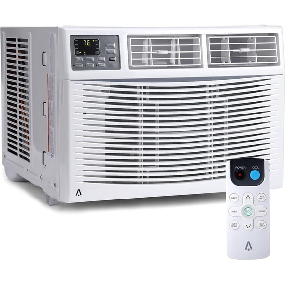 QinaQin 10000BTU Smart Window Air Conditioner Remote Control Dehumidification Energy Efficient Quiet Covers 450 Sq. Ft. 110 115V