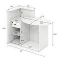 thumbnail image 3 of Gymax Front Reception Counter Desk Checkout Office Desk w/Open Shelf & Lockable Drawer, 3 of 10