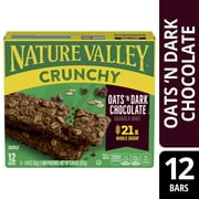 Nature Valley Crunchy Granola Bars, Oats 'n Dark Chocolate, 12 Bars, 8.94 OZ (6 Pouches)