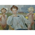 thumbnail image 2 of Jacek Malczewski 18x14 Gold Ornate Wood Frame and Double Matted Museum Art Print Titled - The Artist's Wife (1905), 2 of 4