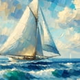 thumbnail image 6 of WYYP Sailboat Sailboat Round Tablecloth Waterproof Resistant Fabric 100% Polyester Fiber Table Cover White, 6 of 8