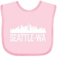 thumbnail image 3 of Inktastic Seattle Washington Skyline WA Cities Boys or Girls Baby Bib, 3 of 4
