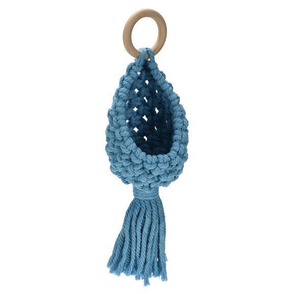 Odies Cute Crochet Plant for Car Rear View Mirror,Boho Handmade Car Mirror Hanging Accessories for Women Girls,Orange Car Interior Aesthetic Decor Truck Hanger Ornament Charm for Men,Blue
