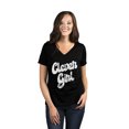 thumbnail image 2 of Clever Girl Women's Fashion Relaxed V-Neck T-Shirt Tee Heather Black Large, 2 of 5