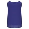 thumbnail image 7 of Lolmot Womens Plus Size Tank Tops Summer Flowy Solid Color Double Layered Chiffon Blouse Casual Loose Fit Sleeveless Tunic Shirts on Clearance, 7 of 7