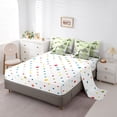 thumbnail image 5 of Homewish Kids Children Cartoon Dinosaur 7 Pieces Bedding Comforter Set,Kawaii Jungle Animal Full Bedding Set Lightweight,Cute Dino Fitted Sheet Flat Sheet,Lightweight Room Decor,Reversible, 5 of 8
