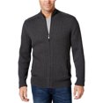 thumbnail image 1 of Alfani Suéter de punto con cremallera completa para hombre, gris, mediano, 1 of 1