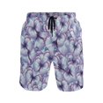 thumbnail image 2 of Mens Board Shorts Summer Print Beach Short Pants with Pockets Comfortable Holiday Casual Shorts for Men Purple L, 2 of 4