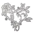thumbnail image 1 of Para diseños únicos de álbumes, tarjetas y álbumes de recortes, troqueles y plantillas de relieve con forma de rosa y corazón metálico, 1 of 7