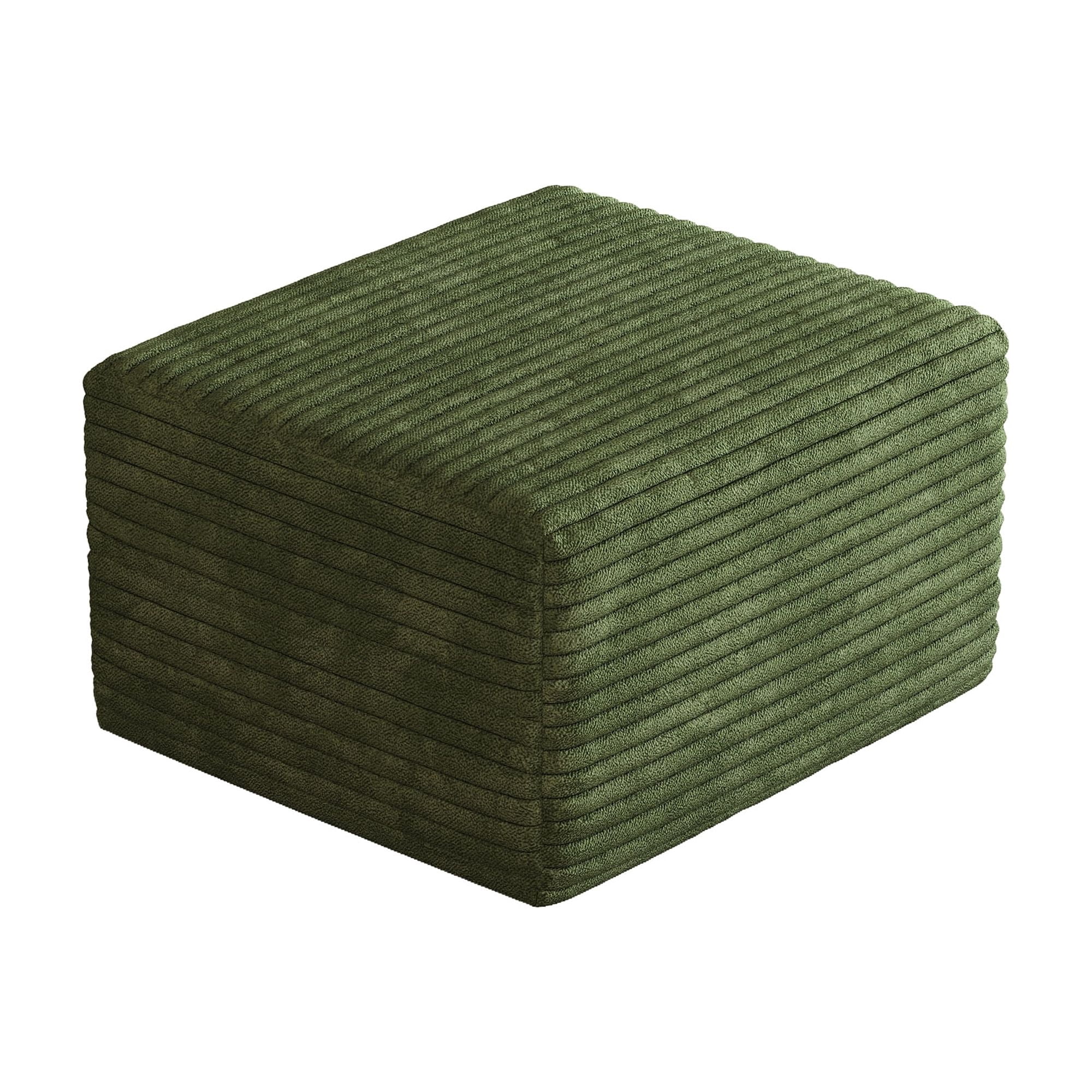 Sofa Ottoman, Plush Corduroy Upholstered Footrest
