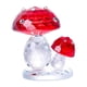 thumbnail image 2 of Estatua de hongo de cristal de imitación con diamantes de imitación de la mesa de escultura transparente decoración del hogar para la mesa de café de Rojo, 2 of 8