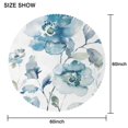 thumbnail image 2 of Round Tablecloth 60 Inch Waterproof Table Cover Polyester flower Stain Wrinkle Free for Events, 2 of 5