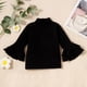 thumbnail image 5 of Vestido Para Niñas, Ropa Para Niñas Pequeñas, Otoño Invierno, Manga Larga, Color Sólido, Cuello Alto, Manga Acampanada, Falda Corta A Cuadros, Conjunto Para Niños, Negro Odeerbi LM103-8292, 5 of 9