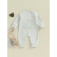 thumbnail image 5 of Elippeo Baby Boy Fall Romper Letter Embroidery Long Sleeve Crew Neck Full Length Jumpsuit, 5 of 8