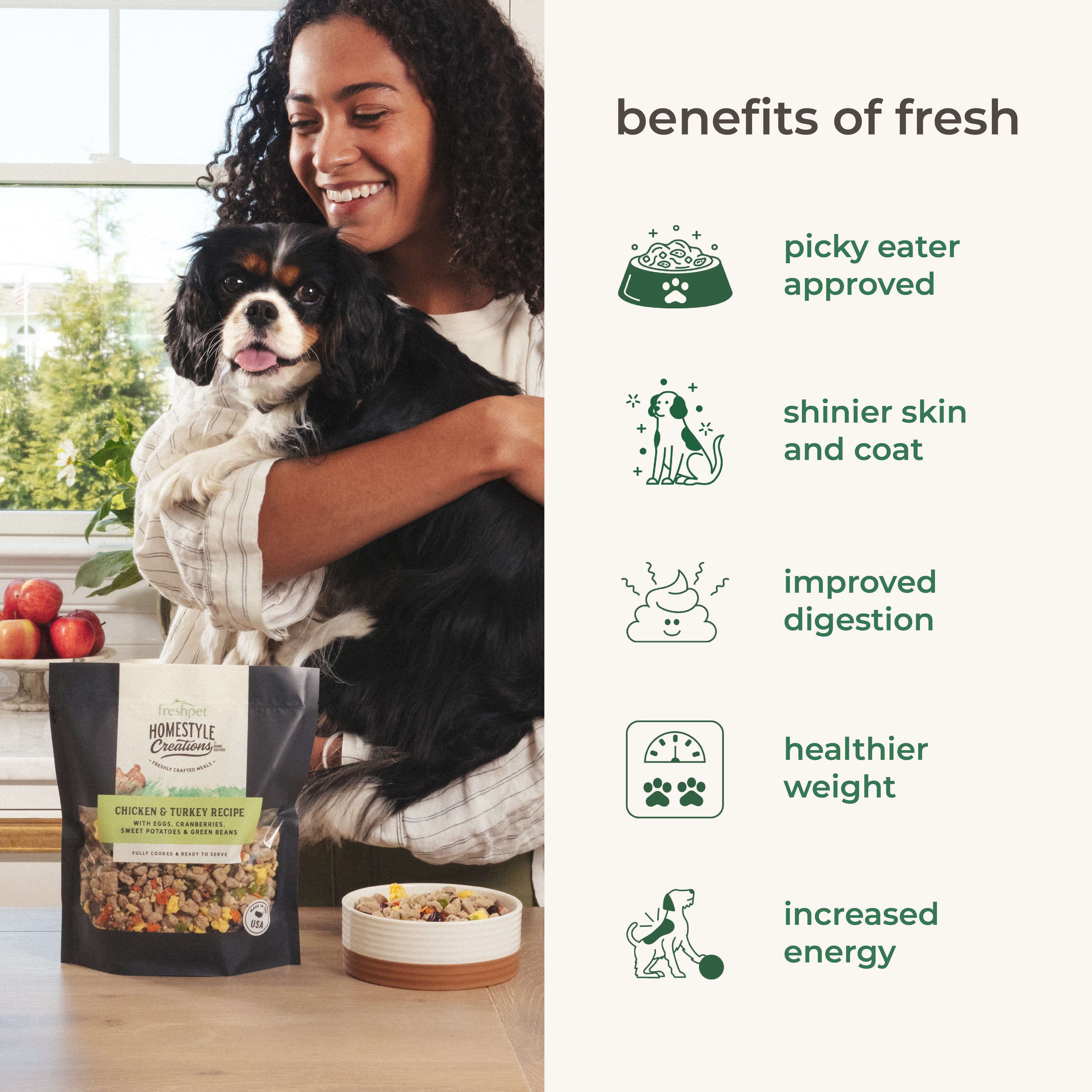Freshpet Homestyle Creations Chicken & Turkey Recipe for Dogs, 2 lb