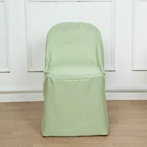 BalsaCircle Sage Green Solid Polyester Folding Flat Chair Cover Slipcover Party Wedding
