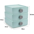 thumbnail image 2 of 3-Drawer Plastic Storage Organizer Stackable Desktop Organization Drawers Set for Makeups, Dental Supplies, Hair Care, Office, 2 of 6