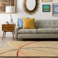 thumbnail image 6 of Hauteloom Davison Wool Living Room, Bedroom Area Rug - Modern - Brown, Blue, Red - 4'-Round, 6 of 16