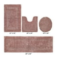 thumbnail image 2 of Better Trends Bath Rug 4 Piece Set 100% Cotton Soft Bathroom Seat Covers, Water Absorbent, Reversible, Machine Washable for Bathroom Decor Toilet Base Contour, Lid Cover Pink Lux Collection, 2 of 4