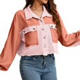 thumbnail image 4 of Light Jackets for Women Summer, Yigetop Women's Cropped Knit Jacket Casual Fashion Top Loose Lightweight Light Weight Jackets Womens Light Pink M, 4 of 9