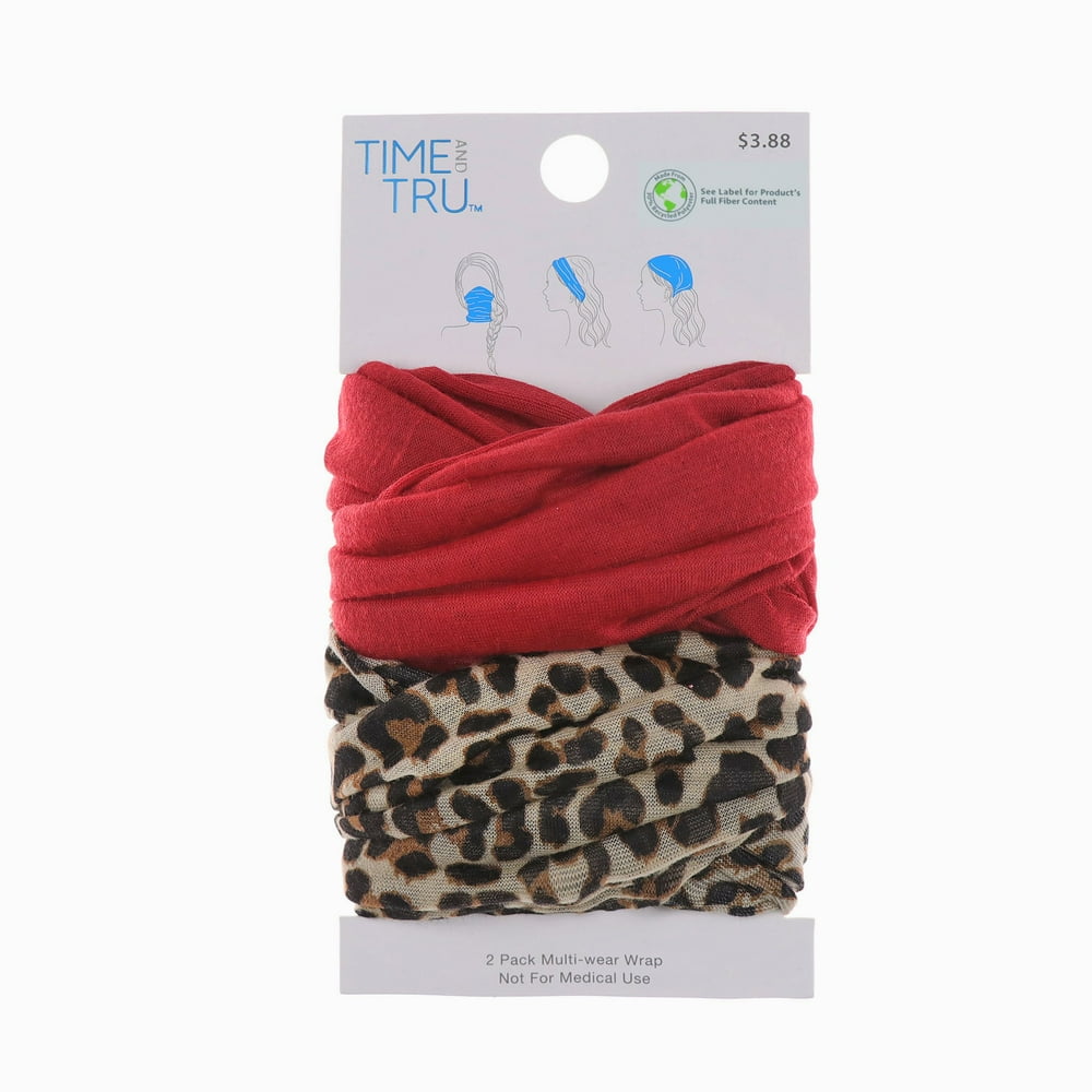 Time and Tru Time and Tru Multiwear Headwrap, 2Pack