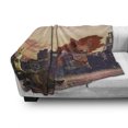 thumbnail image 3 of Animal Soft Flannel Fleece Throw Blanket, Big Squirrel Cartoon in New York City Urban Landscape Lasering Big Nuts Artwork, Cozy Plush for Indoor and Outdoor Use, 50" x 70", Multicolor, by Ambesonne, 3 of 6