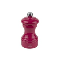 Peugeot Bistro 4-inch Manual Pepper Mill, Adjustable Coarseness, Stainless Steel Grinding, Pre-Filled with Black Peppercorns - Enhanced Flavors & Aromas (Candy Pink)
