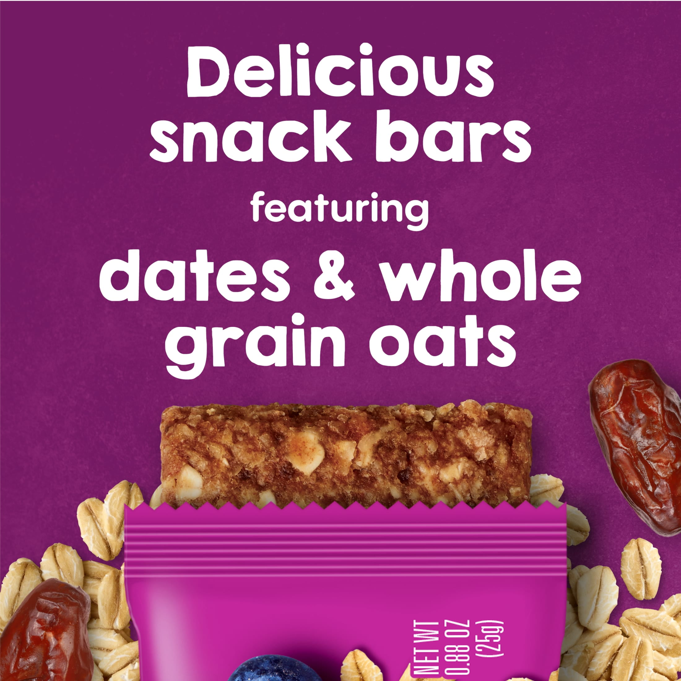 Happy Tot Organics Super Morning Oat Bar, Blueberry & Oatmeal, Organic Toddler Snack, 5 bars per box (1 Box)
