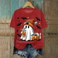 thumbnail image 2 of Towmus Halloween Shirts for Women Cute Ghost Fall Pumpkin T-Shirt Coffee Lover Graphic Tees Casual Short Sleeve Tops, 2 of 4