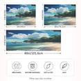 thumbnail image 4 of Dailycode Satin Pillow Case Queen Silk Pillow Cover for Hair and Skin Envelope Closure Stunning View Of Beach 20"x30", 4 of 9