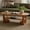 Cherry, variant on CooLove 47" Mid Century Coffee Table Oval 2-Tier Cherry