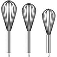 thumbnail image 1 of Juego de 3 batidores de silicona de 8"+10"+12", (actualizado) batidor de cocina batidor para cocinar, mezclar, batir, batir, revolver, negro, 1 of 5