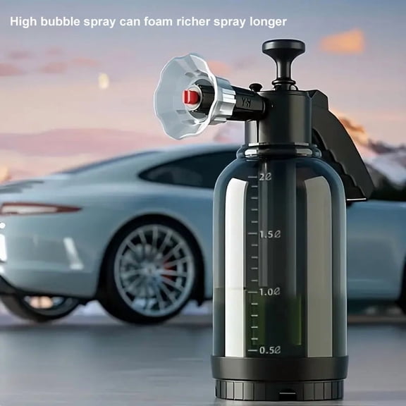 2L Pump Foam Sprayer, 68oz Car Wash Foam Sprayer, Hand Pressurized Soap Sprayer with Adjustable Nozzles,Ideal for Car Wash, Home Cleaning, Garden Watering