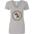 thumbnail image 3 of Inktastic Long Haired Chihuahua Dog Women's V-Neck T-Shirt, 3 of 5