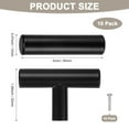 thumbnail image 3 of Uxcell 10-Pack Tiradores de Gabinete, Manijas Modernas de Acero Inoxidable en T de 2" [Negro], 3 of 6